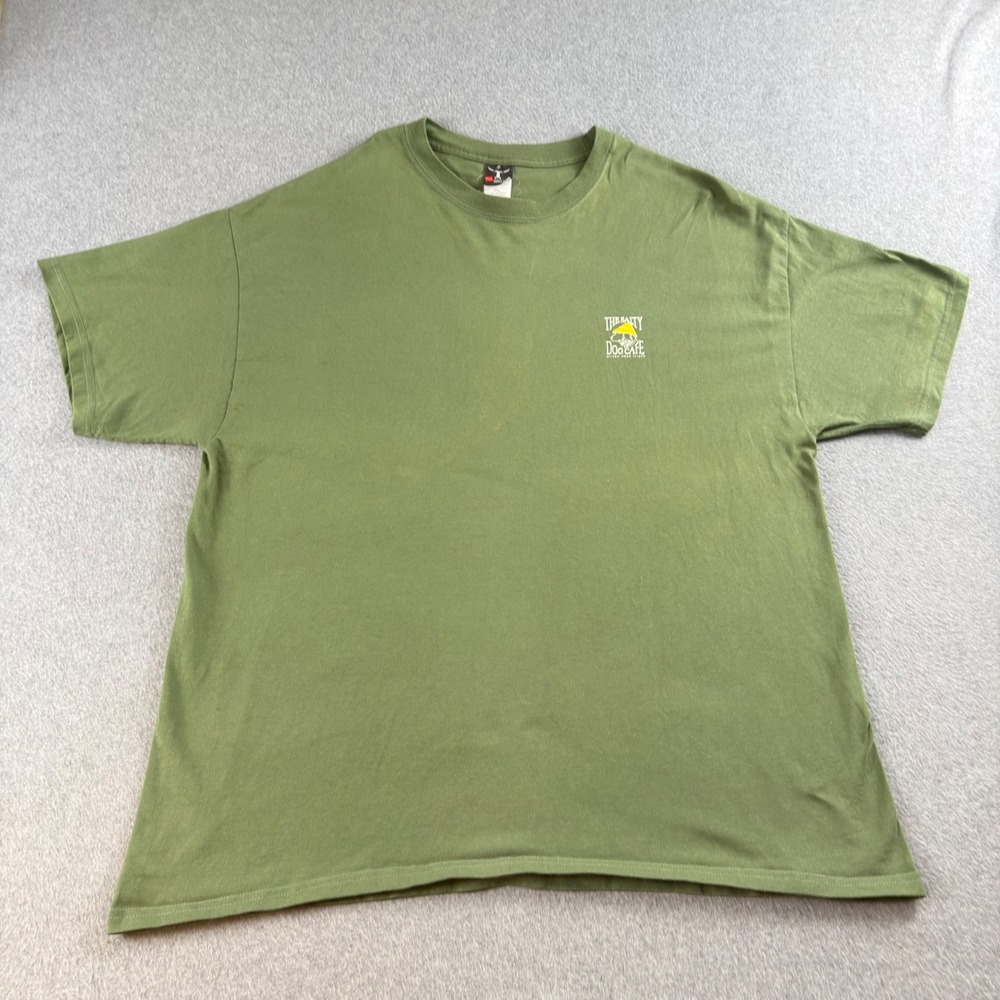 Vintage 1989 Salty Dog Cafe Hanes Beefy-T 2XL Green Hilton Head Graphic Tee